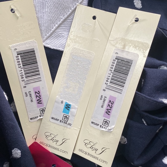 Eliza J Sleeveless Polka Dot Shift Dress - Picture 11 of 12